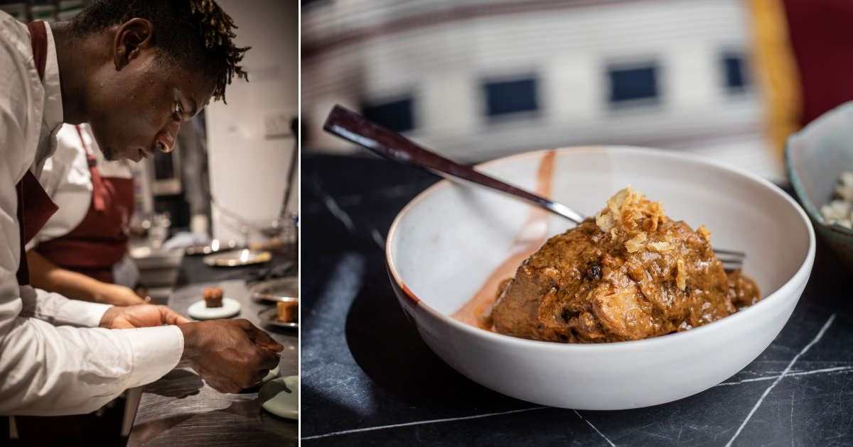 Beef short rib with coconut and peanut at Shwen Shwen by Maria Bradford