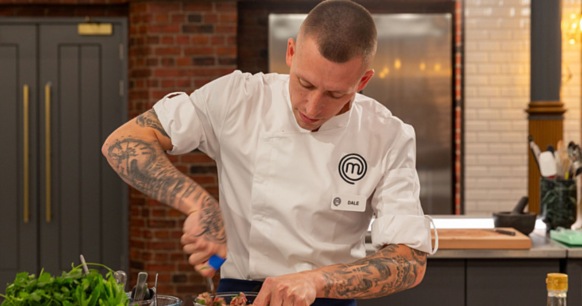 Dale Spink in the kitchen at MasterChef: The Professionals