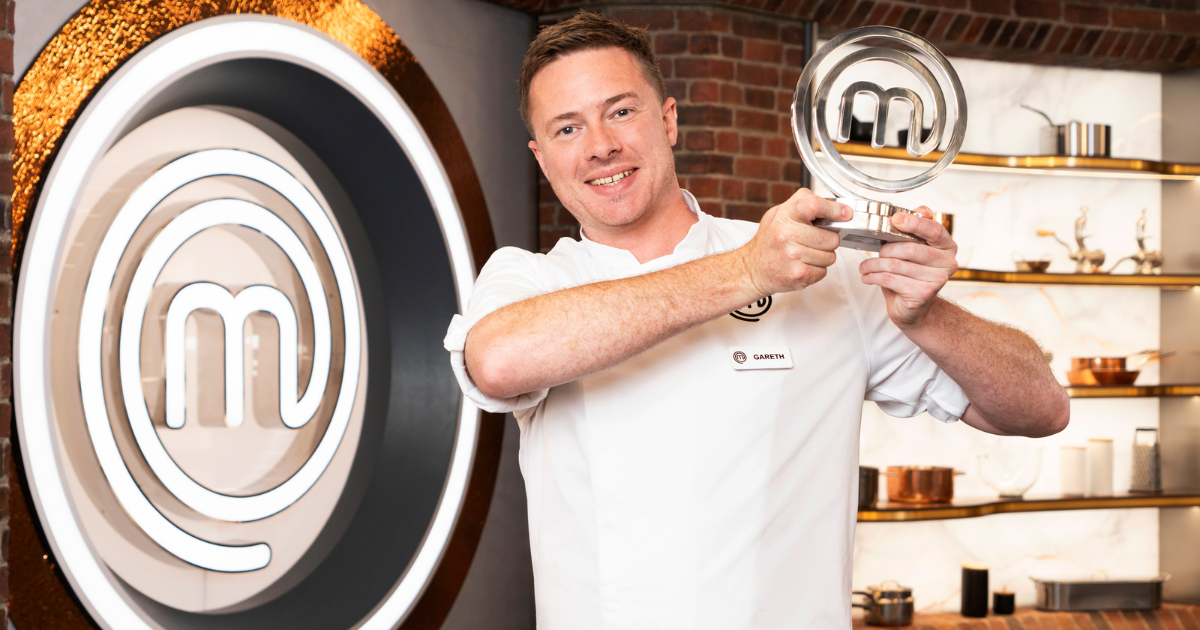 Gareth Baty with the MasterChef trophy