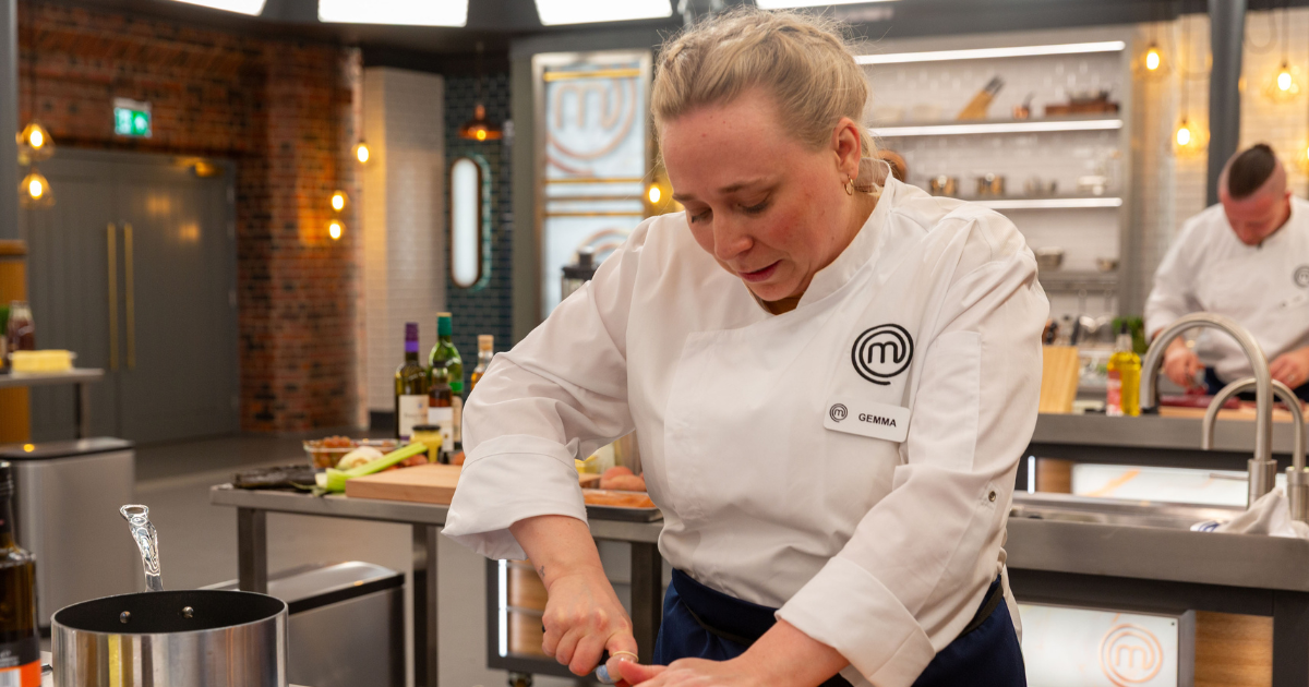 Gemma Ellis in the kitchen at MasterChef
