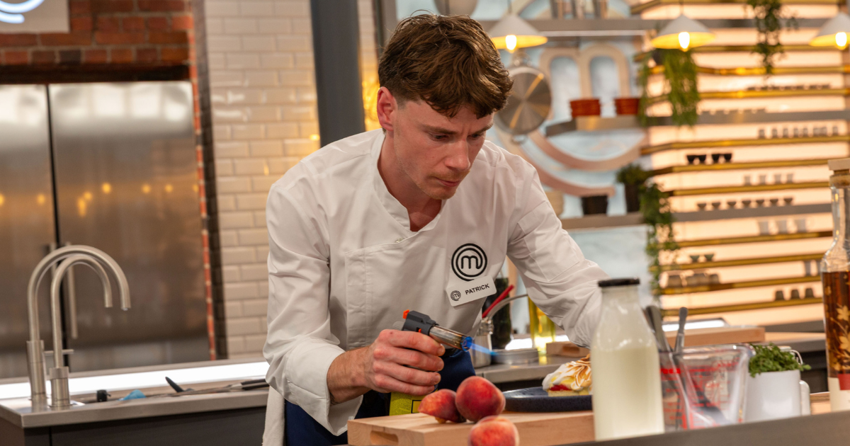 Patrick Pope-Moody in the kitchen at MasterChef: The Professionals