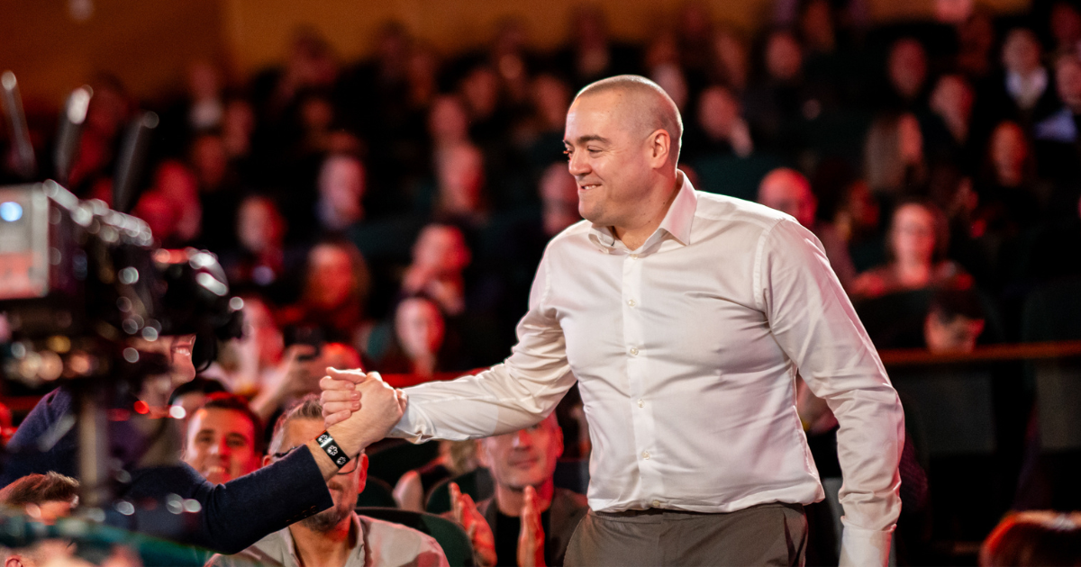 Matt Abe at the Michelin ceremony in Dublin