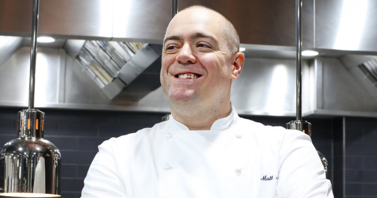 Matt Abé in chef whites