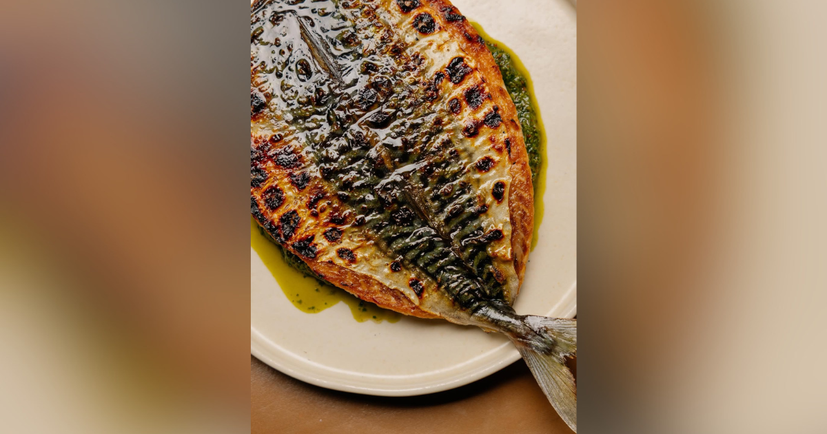 Butterflied mackerel with chermoula
