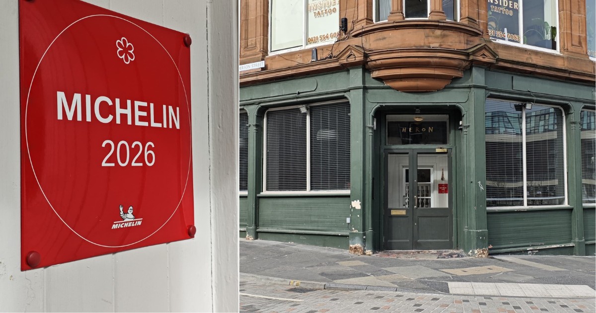 Michelin 2026 plaque and Heron exterior