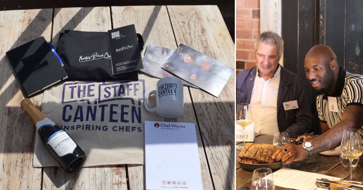 Guests eating and sponsor goodie bag at Kynd