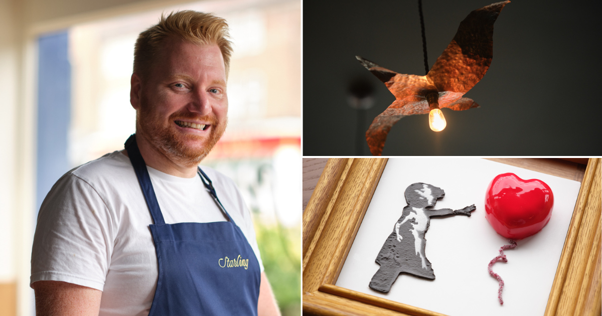 Nick Beardshaw's famous Balloon Girl dessert which won Great British Menu 2023