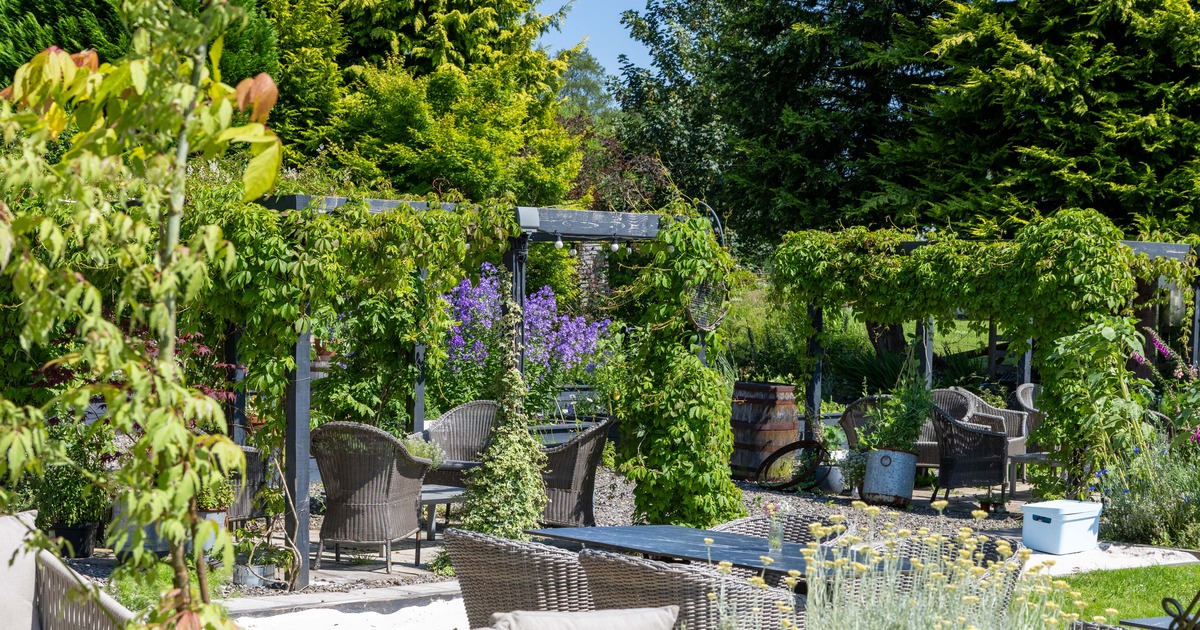 Restaurant garden at Port of Menteith