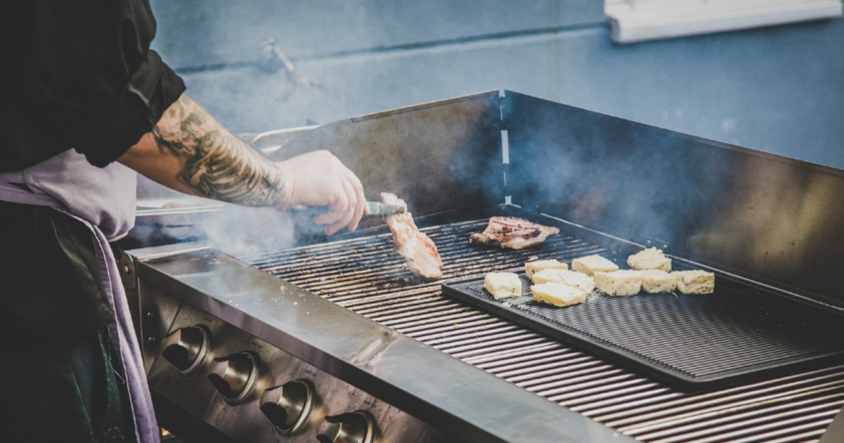 Cooking on a barbecue