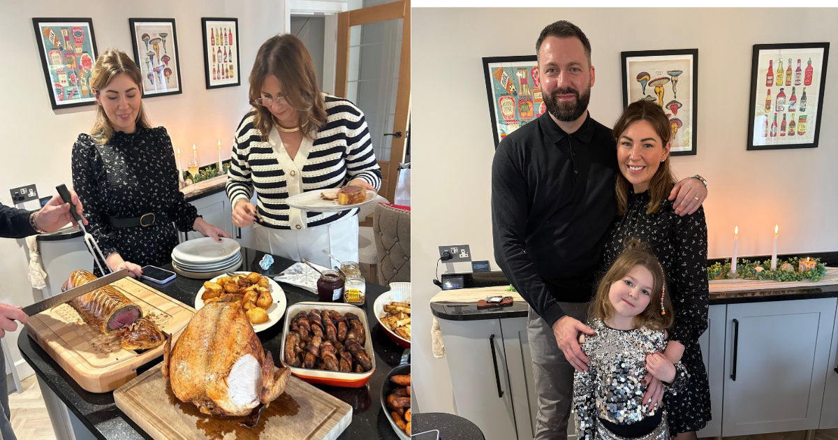 Tom Shepherd with family at Christmas.