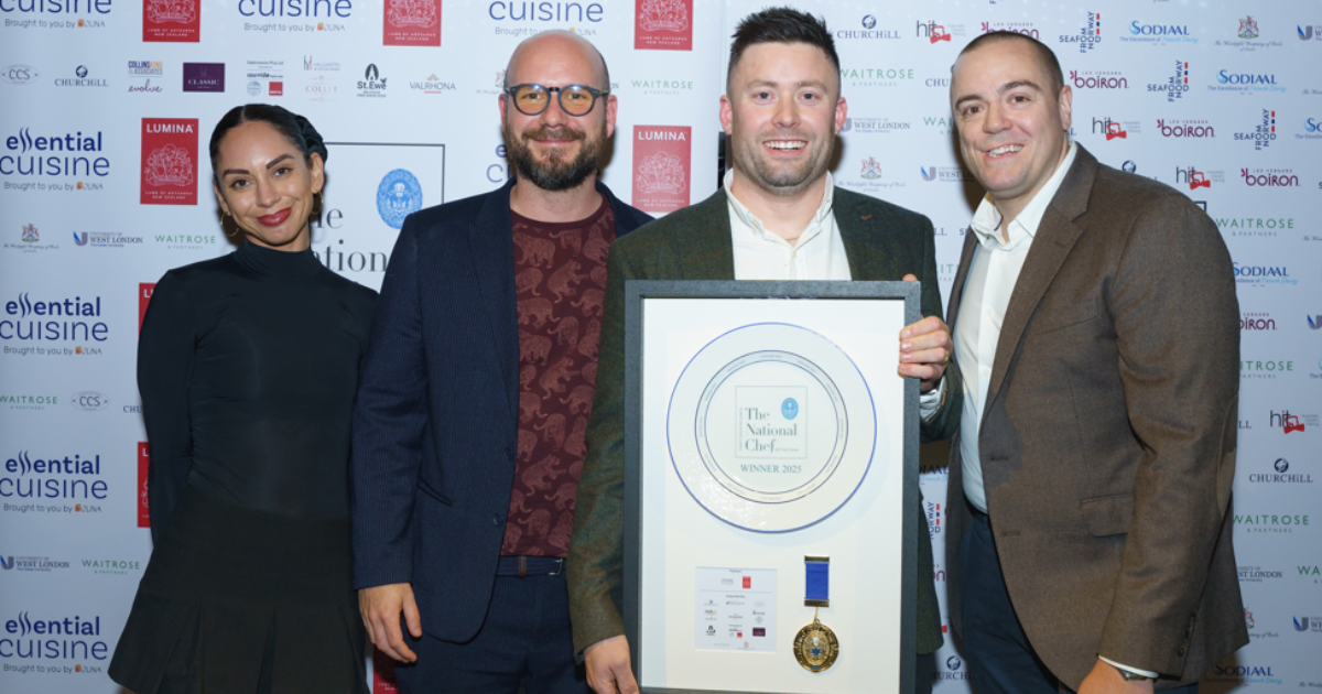 Orry Shand with his National Chef of the Year certificate and Matt Abe