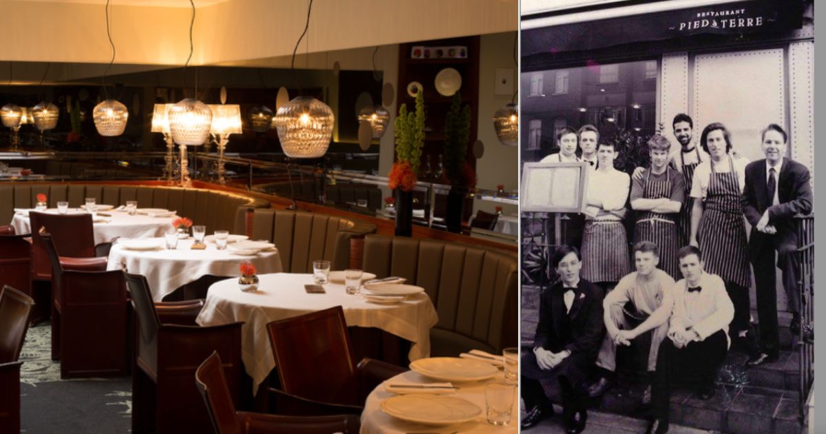 Pied à Terre interiors and exteriors over the year