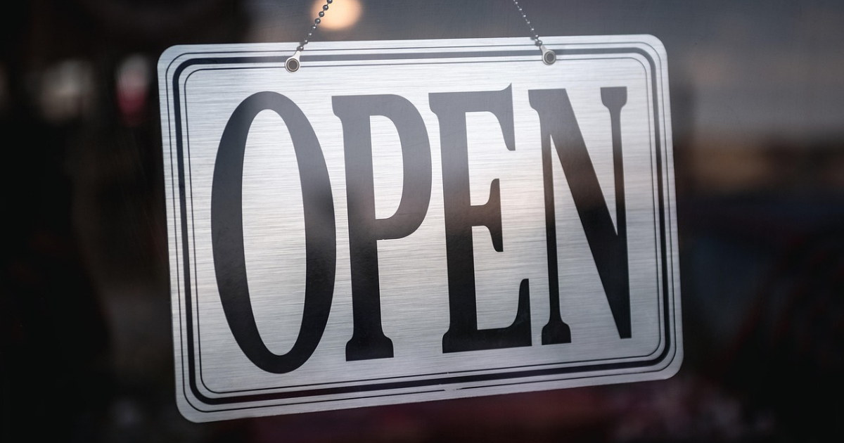 Restaurant open sign