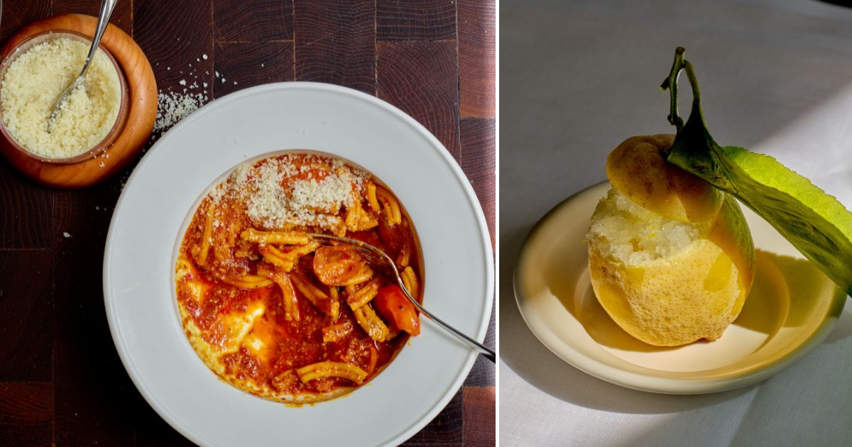 Strozzapreti and lemon granita at Rosina