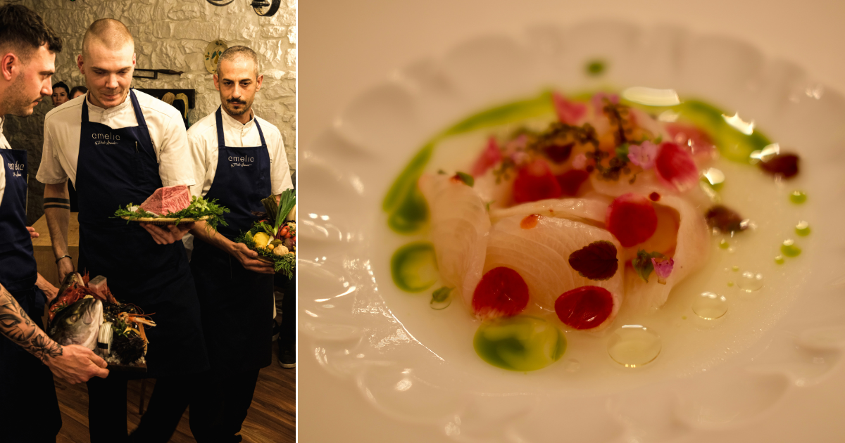 Food at Amelia in San Sebastian