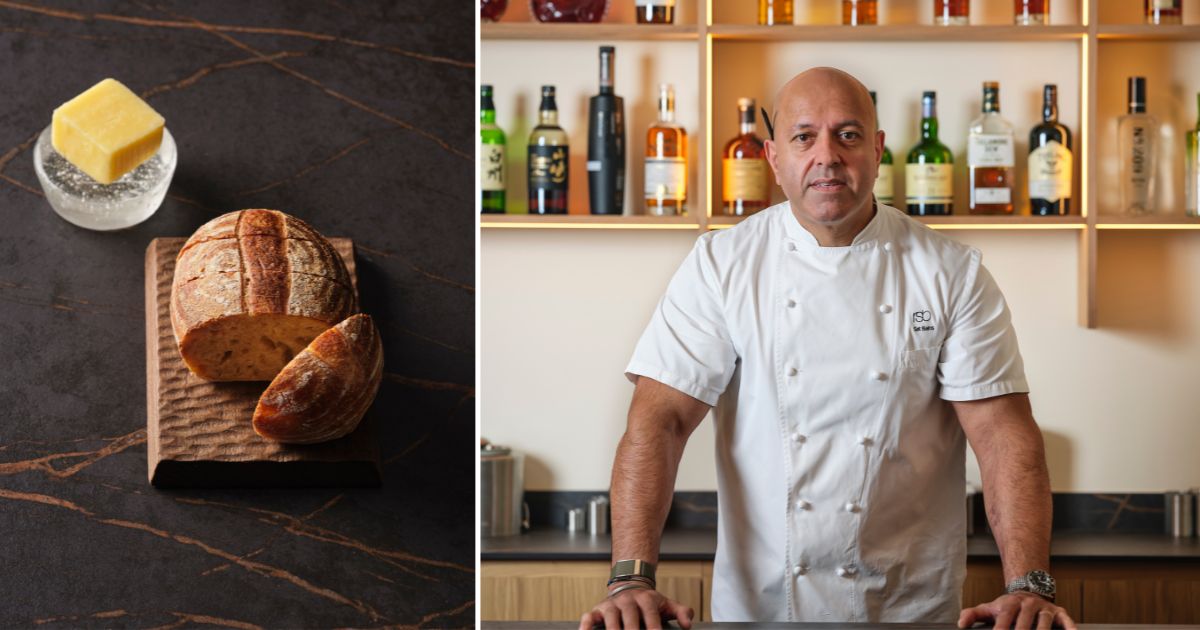 Sat Bains and bread at Restaurant Sat Bains