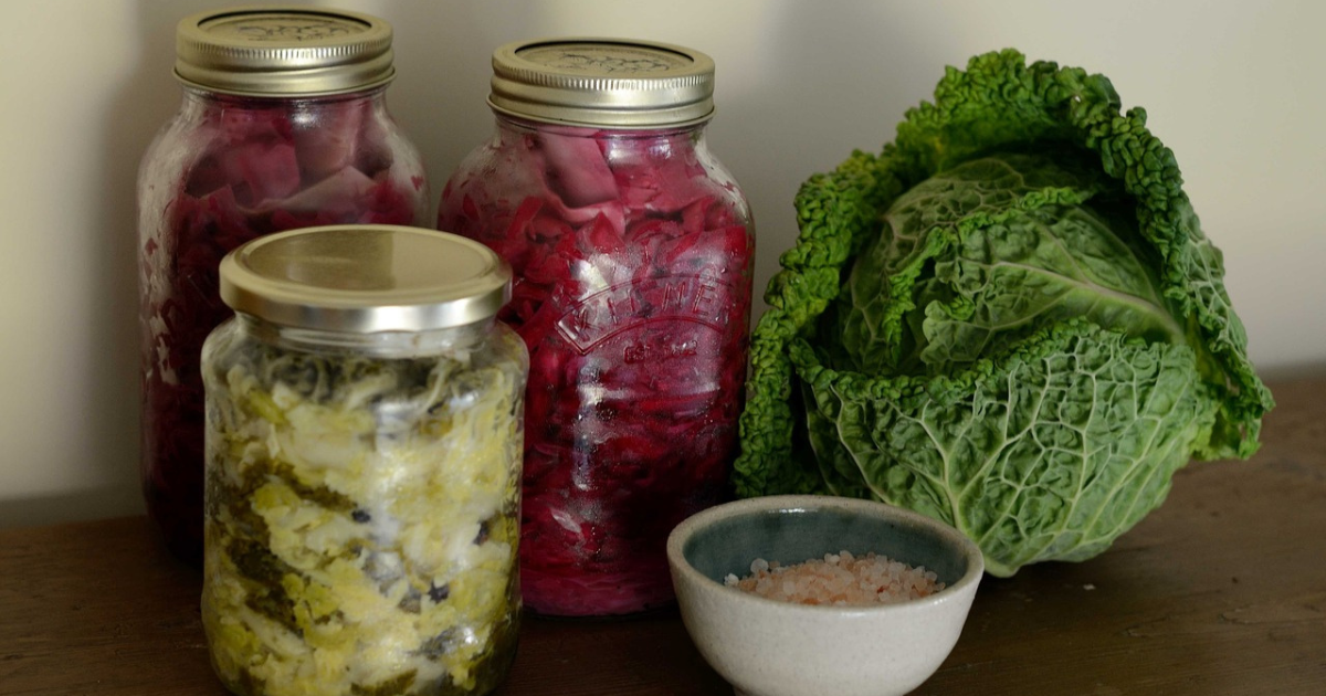 Jars of fermenting ingredients