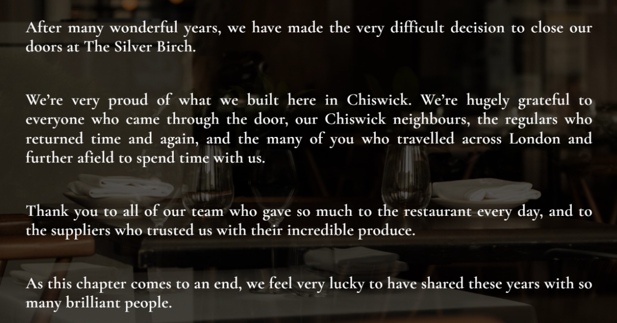 The Silver Birch statement