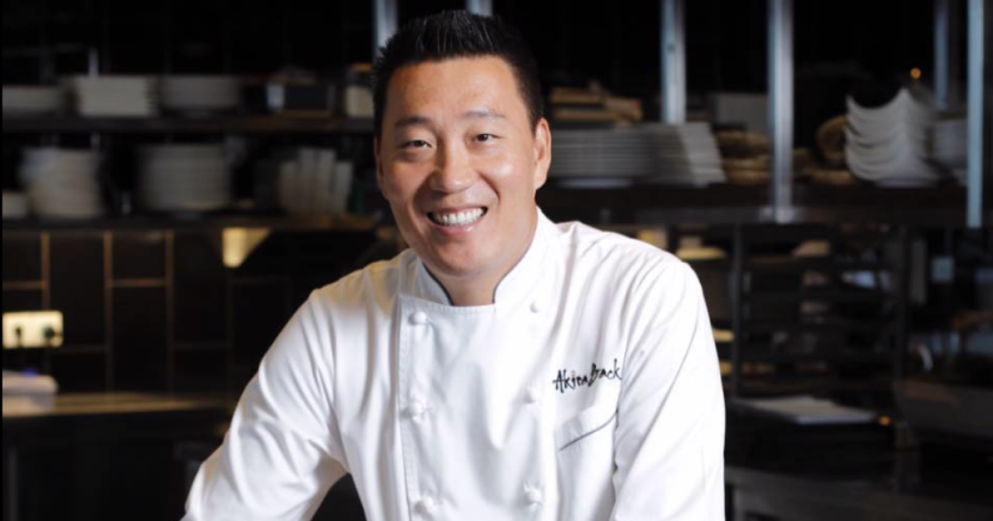 Akira Back in chef whites