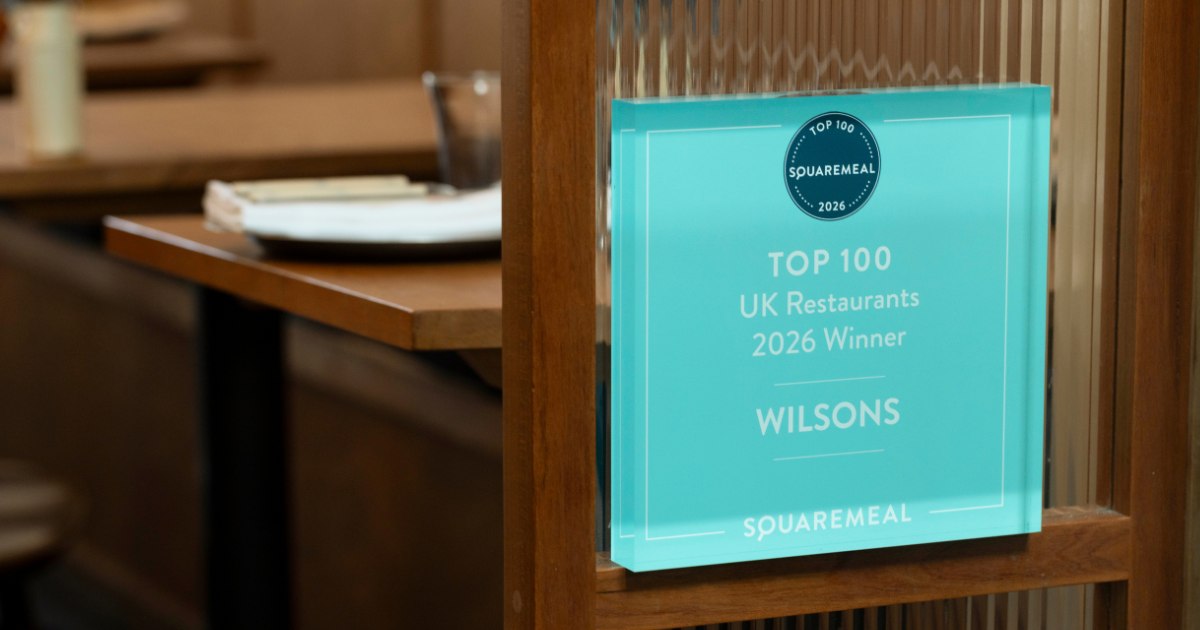 Wilsons SquareMeal Top 100 plaque