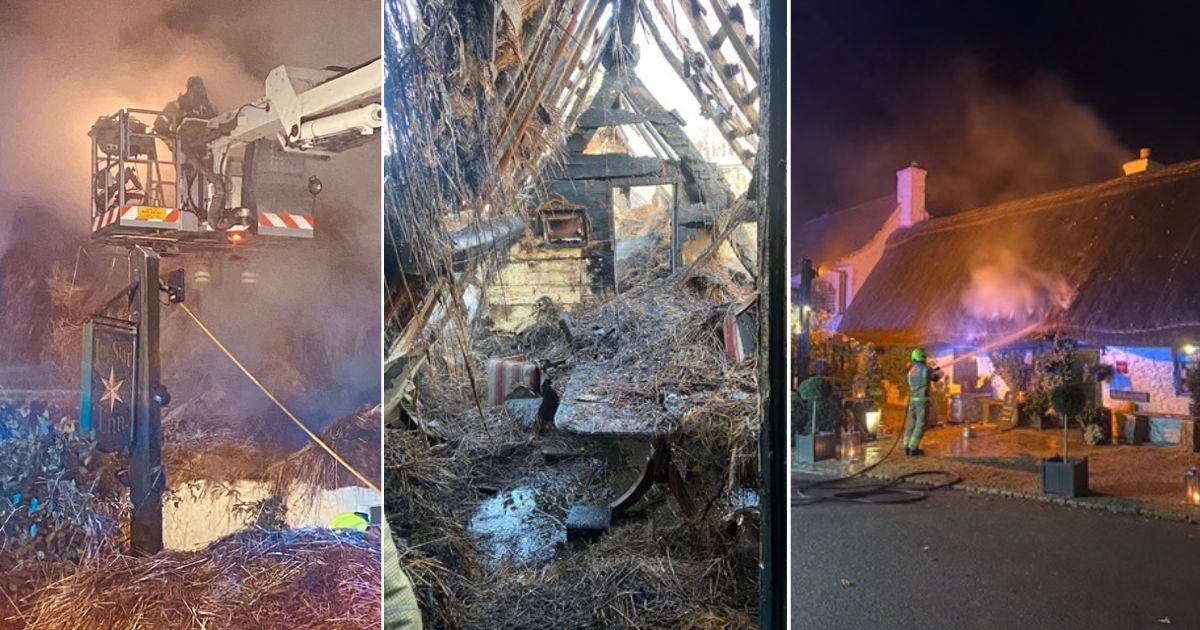 Fire damage at The Star Inn at Harome