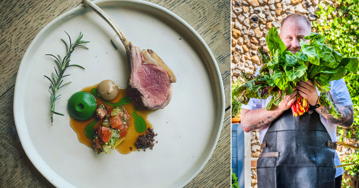 Steve Angier and food at The Packhorse Inn