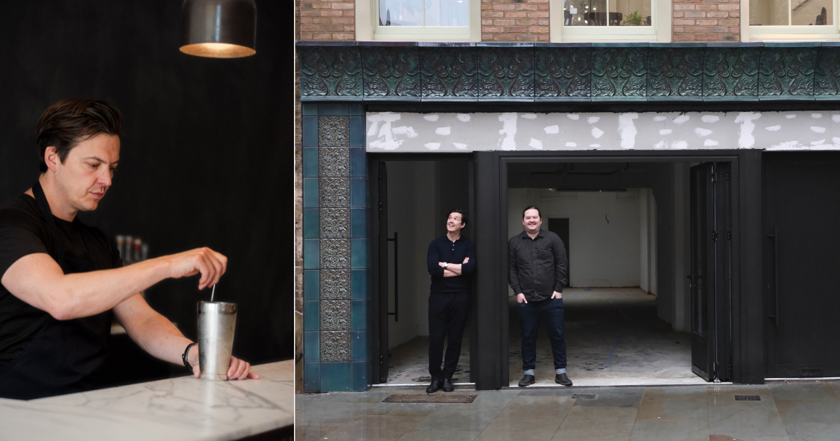 Max Venning and Noel Venning outside Three Sheets