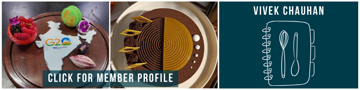 Vivek Chauhan pastry dishes including one for G20